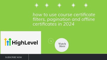 How ???? to you Course Certificate Filters, Pagination and Offline Certificates