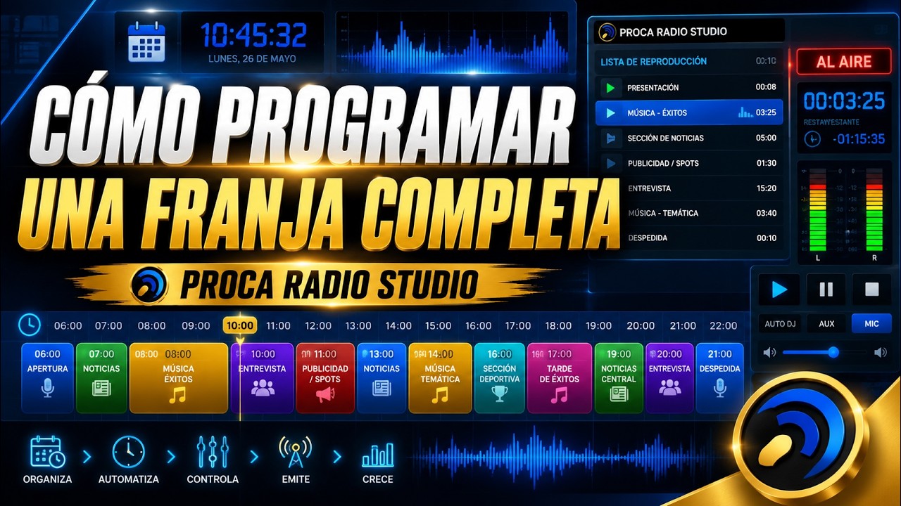 Como Programar un Franja Completa en Proca Radio Studio