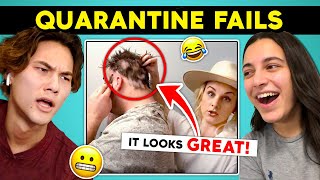 College Kids React To At Home FAIL Compilations (BAD Haircuts, News BLOOPERS \& More)