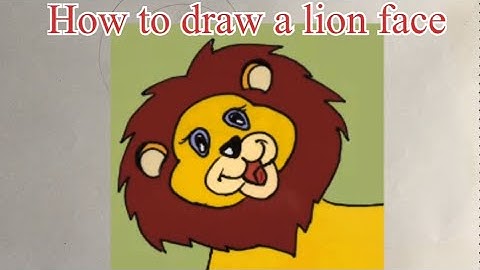 how to draw lion cartoon