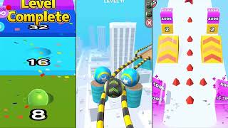 Going Balls vs Ball Run 2048 vs Jelly Run 2048 All Levels Gameplay Comparison