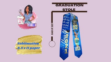 All Over Sublimation || Graduation Stole || 8.5 X 11