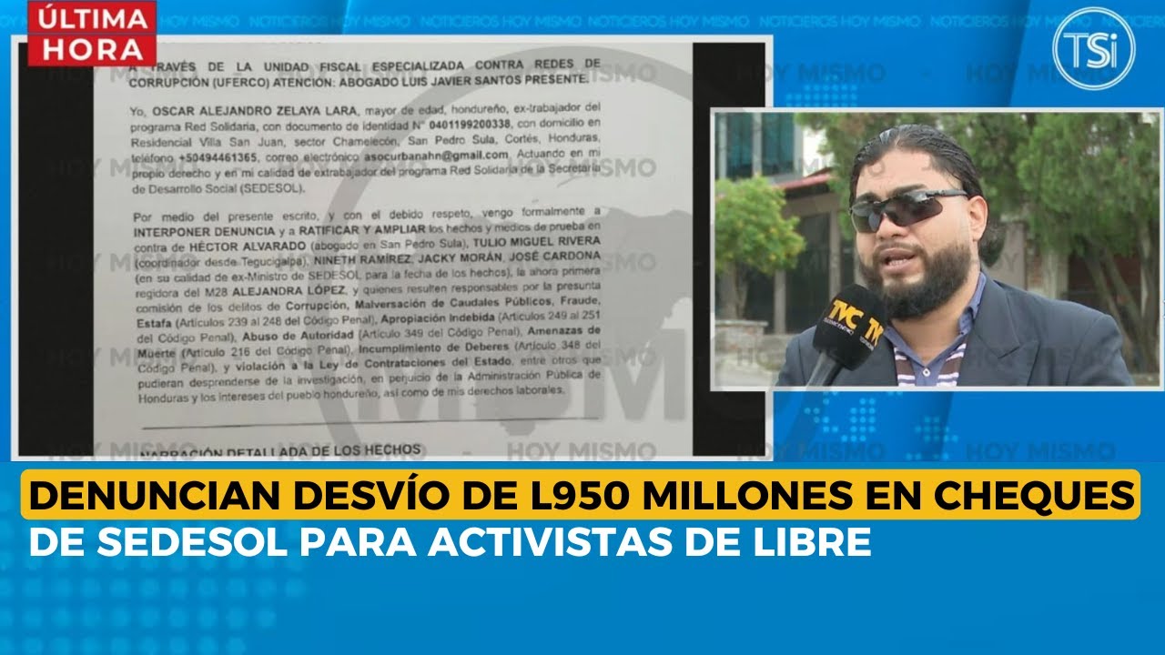 Denuncian desvío de L950 millones en cheques de SEDESOL para activistas de LIBRE