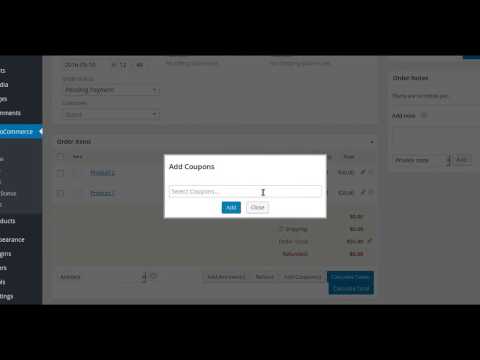 Apply Coupon on Order for WooCommerce