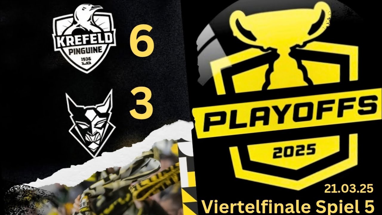 DEL2 PLAYOFFS 2025 | Krefeld Pinguine vs. Blue Devils Weiden | Viertelfinale Spiel 5