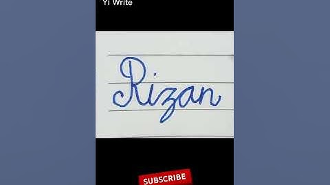 Rizan - Beautiful name in  in Cursive writing| Cursive Writing for beginners|#shorts
