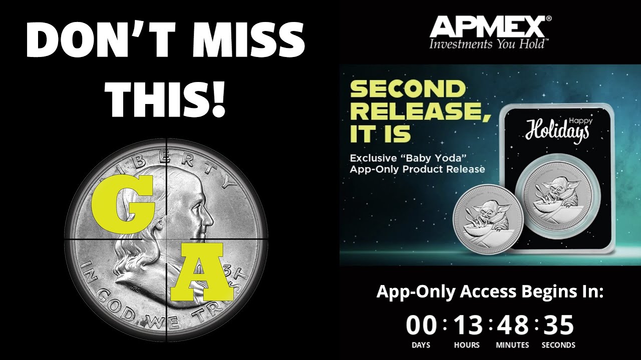 APMEX APP-ONLY EXCLUSIVE - BABY YODA SILVER COIN! - YouTube