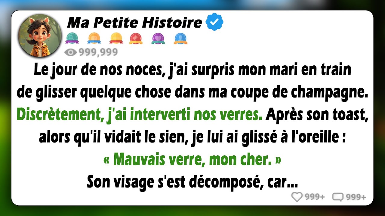 Mon mari a drogué mon verre le jour de mon mariage - alors je l'ai laissé porter un toast devant...