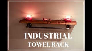 Industrial Towel Rack DIY Easy and elegant Industrial Towel Rack. Quick build that most people can do right out of the garage with minimal tools. I built the