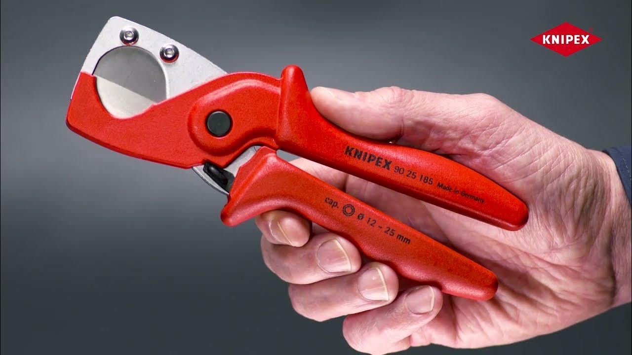 KNIPEX Pipe cutter for plastic composite pipes (90 25 185) YouTube