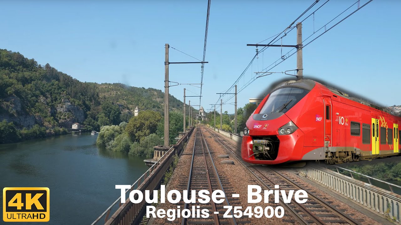 [CABRIDE 4K] Toulouse-Matabiau - Brive-la-Gaillarde en Regiolis/Z54900