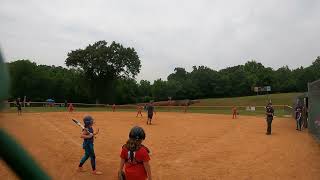 Natalie Hicks first home run over the fence 8u #humdingerz #softball #espn #letsgo #1million