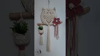 OWL wall hanging 🦉#macrame #wallhanging #macrameowl #owl #homedecor #walldecor #handmade