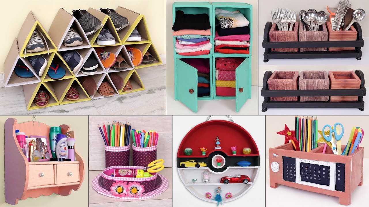 9 Best DIY Home Organization Ideas Making at Home || Best Out of Waste