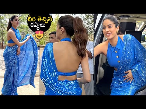 Janhvi Kapoor Looks Gorgeous In Saree | Janhvi Kapoor Latest Video #janhvikapoor Thank you for your support to backslash - YOUTUBE