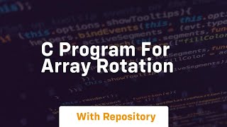 c program for array rotation