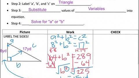 Pythagorean Theorem Lesson 2: Find the Missing Leg