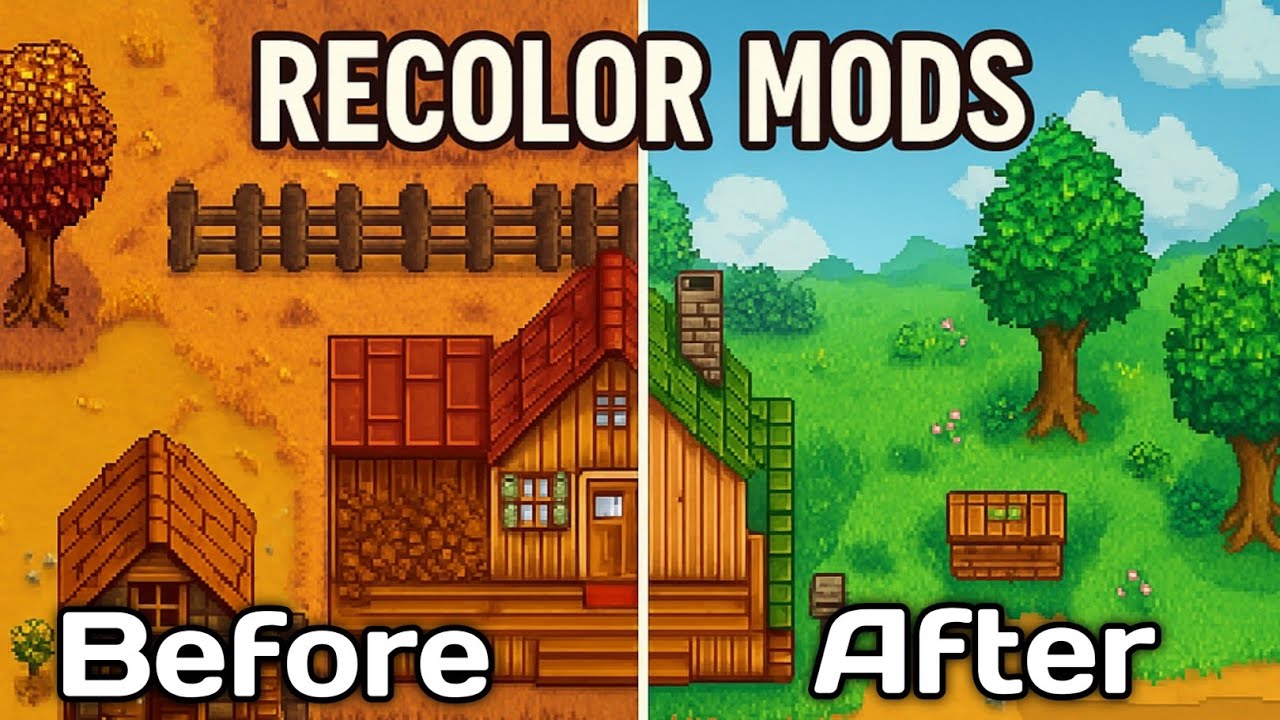 ЛУЧШИЕ МОДЫ ПЕРЕКОЛОРА •||• STARDEW VALLEY (МОБИЛЬНАЯ ВЕРСИЯ 1.6)