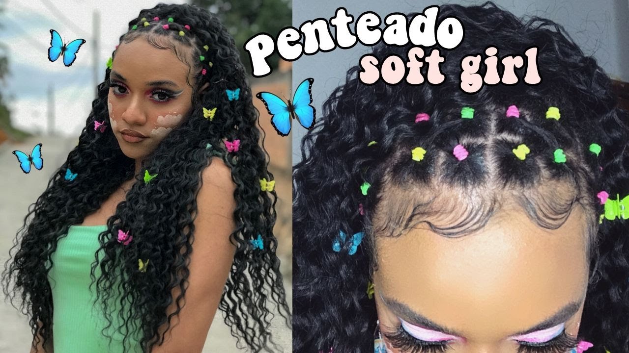 tutorial penteado soft girl com rabo de cavalo sintético 🦋✨
