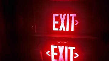 My 2 red exit sign combos in the dark room 