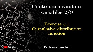 05-02. Continuous random variables (exercise 5.1) - Cumulative distribution function.