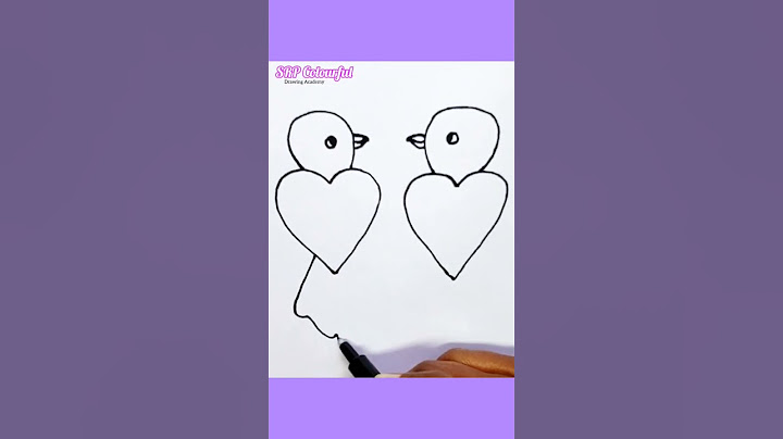 Love birds Drawing easy 💕|| #shorts #youtubeshorts #viral #art