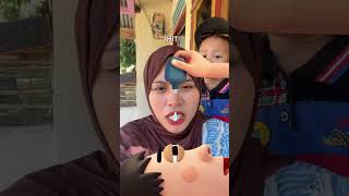CARA TETESIN OBAT MATA #parentingibu #lucu #funny