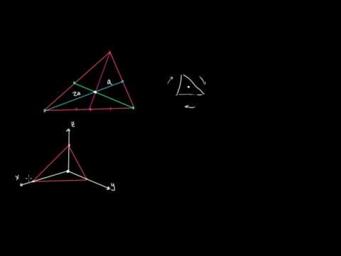 Video: ¿Cómo hallas la mediana y el centroide de un triángulo?