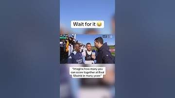 This was TOO GOOD from Mbappe and Vinicius Jr. 😂🤍 (via realmadridcf/TT)