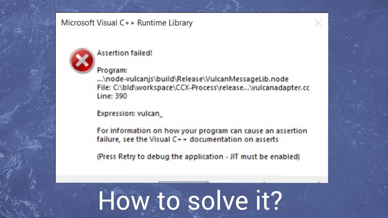 How to solve Microsoft visual C++ runtime library error when you start up your system? - YouTube
