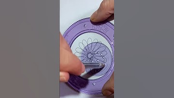 How many rotations did the pen make in total Amazing😊 #Spirograph #satisfying #shorts