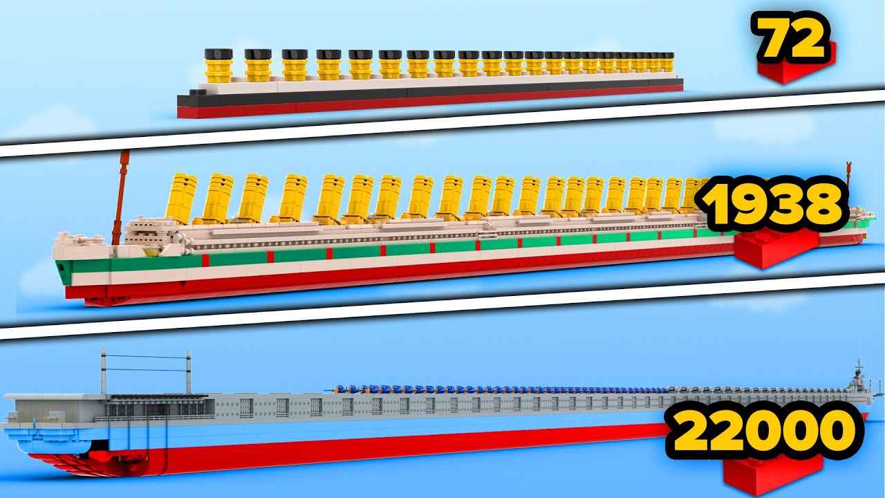 LEGO Super-Long Ships From 72 to 22,000 Parts | Comparison