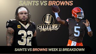 Breaking Down Saints vs Brown Week 11 Matchup