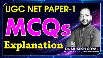 UGC NTA NET/JRF MCQs II By Dr Mukesh Goyal
