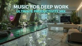 Deep work music ~ calm work ambience for focus and productivity & peaceful forest office