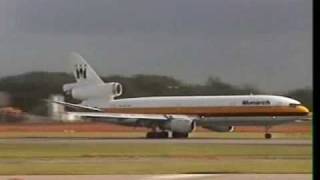 Monarch Airlines DC-10 taking off from Manchester