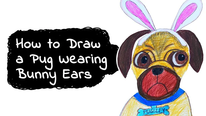 How to Draw a Pug Wearing Bunny Ears | Realistic | Easter | Cute