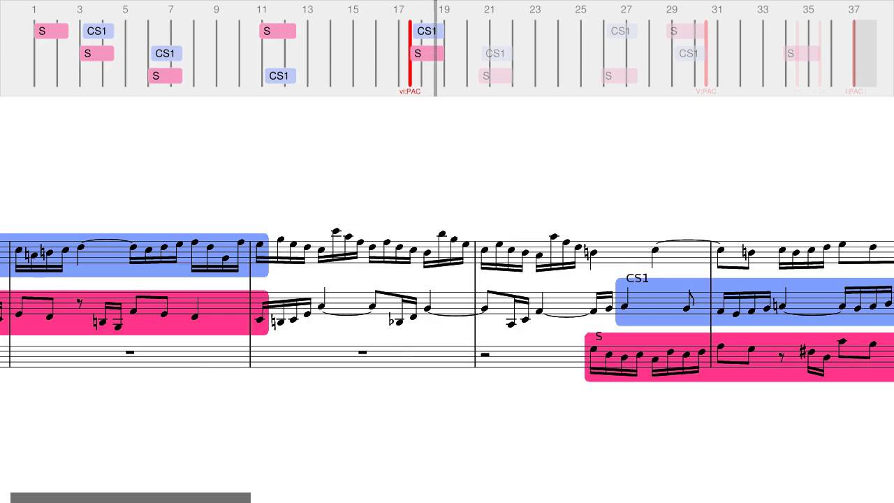J. S. Bach, fugue #07 in Eb major, BWV 852 with analysis, Kimiko Ishizaka accords