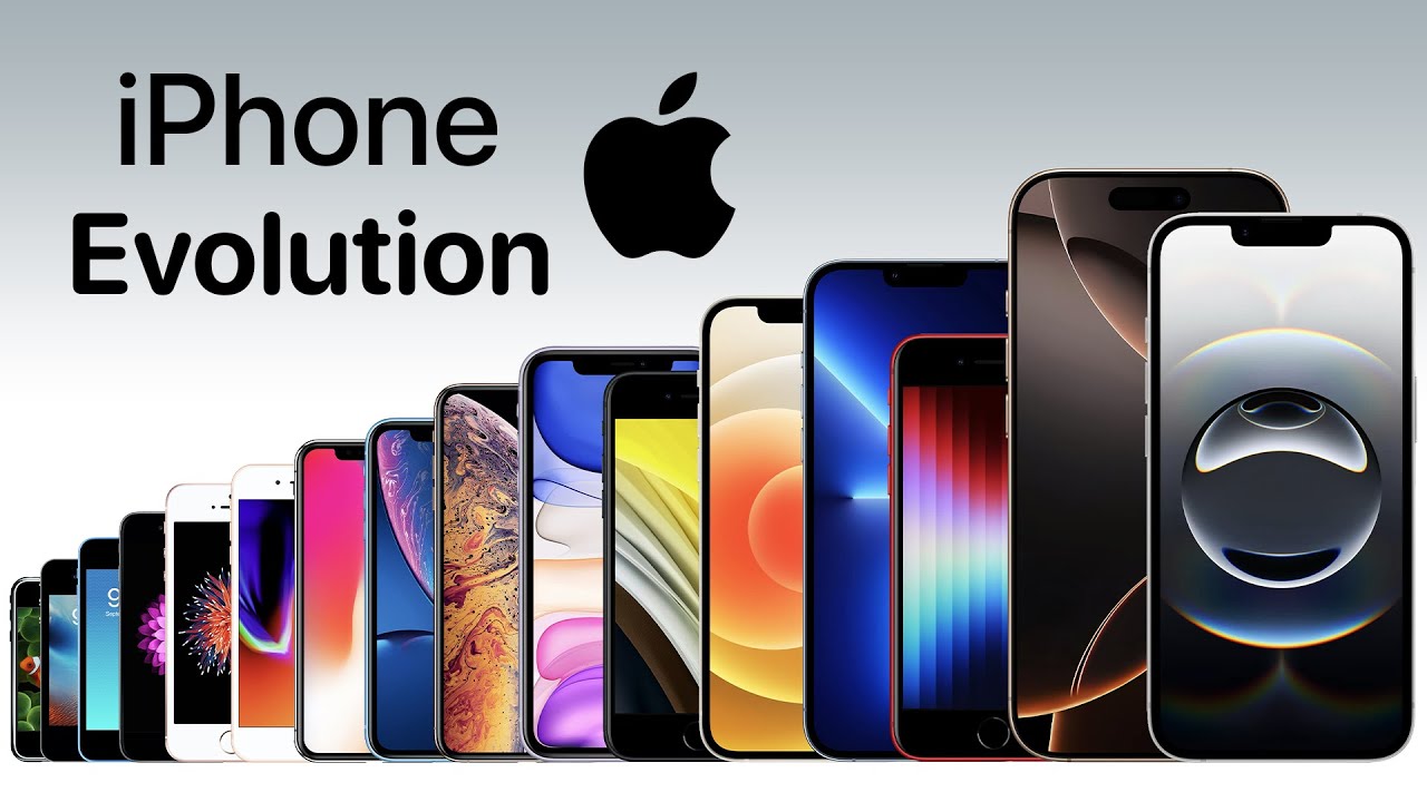 Iphone Evolution Collection Evolution of iPhone, Apple iPhones - YouTube