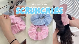 Easy Scrunchie Tutorial 🎀🧵 | Cute DIY Using Fabric Scraps 🪡 #ScrunchieDIY #sewwithme #스크런치만들기