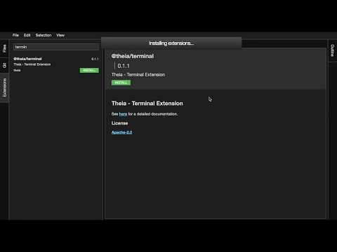 Theia - Extension Manager