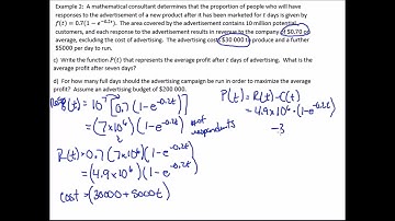 MCV4U 5.3 Optimization Problems Involving Exponential Functions