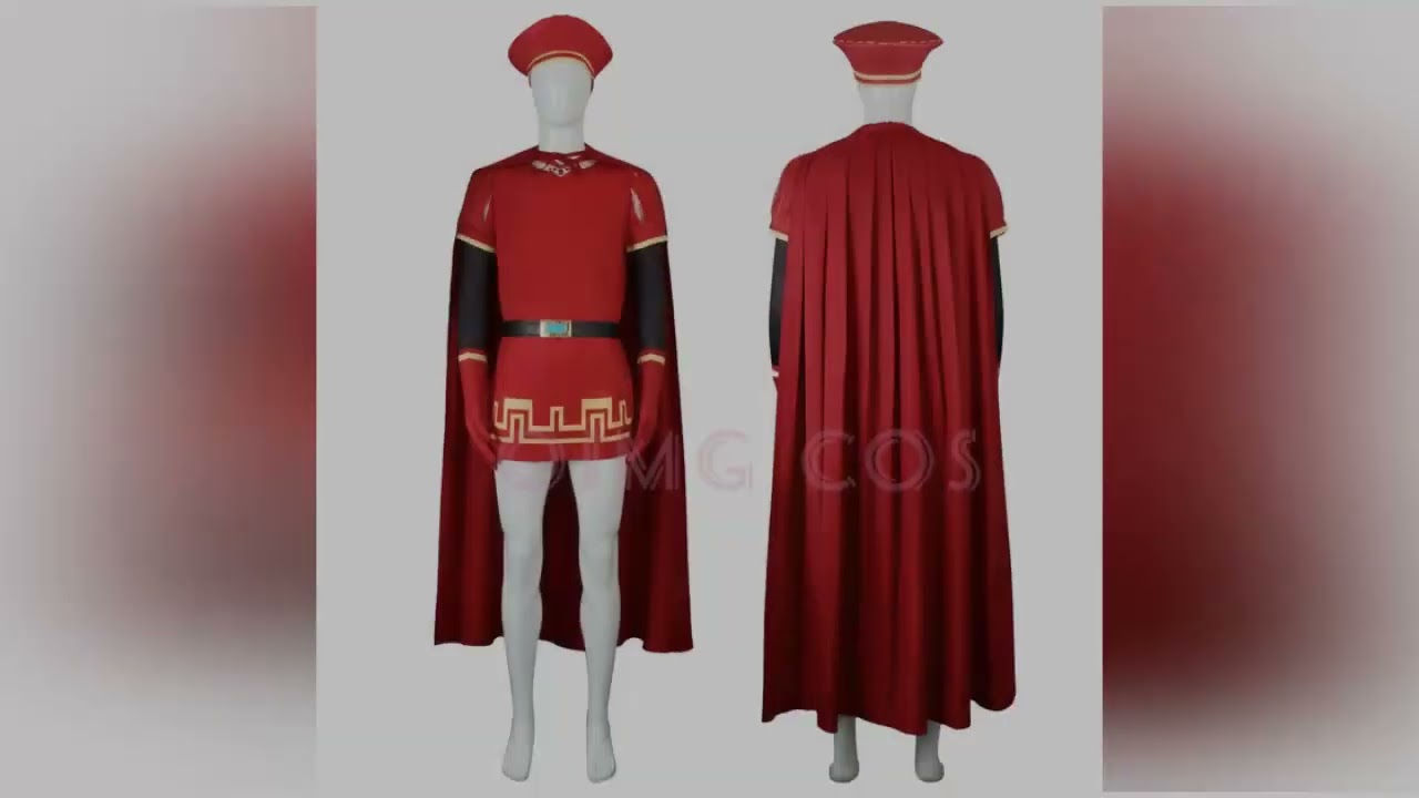 Lord Farquaad Cosplay Costume Shrek Carnival Uniform Wig Anime Halloween Role playing holiday party
