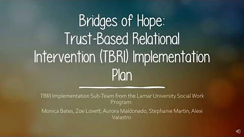 Bridges of Hope: Trust-Based Relational Interventi...