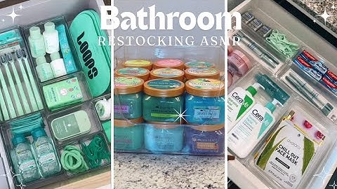Satisfying Guest Bathroom Restock ASMR✨ | TikTok Bathroom Organizing and Restocking Compilations