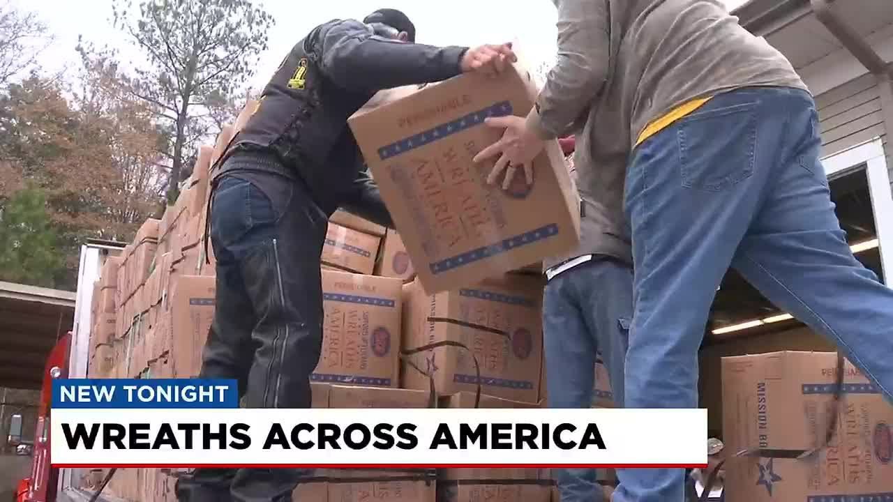 Wreaths begin to arrive for Wreaths Across America YouTube