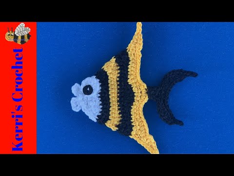 Crochet Angelfish Collie Tutorial - Crochet Applique Tutorial