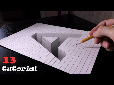 3 d рисунки карандашом для начинающих видео уроки