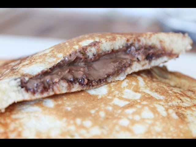 Nutella & Peanut Butter Pancakes Recipe - Crazy Little Projects