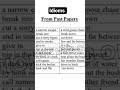 2nd year #english #idioms from past papers